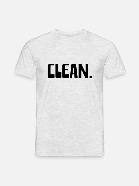 CLEAN - Männer T-Shirt - Grau meliert