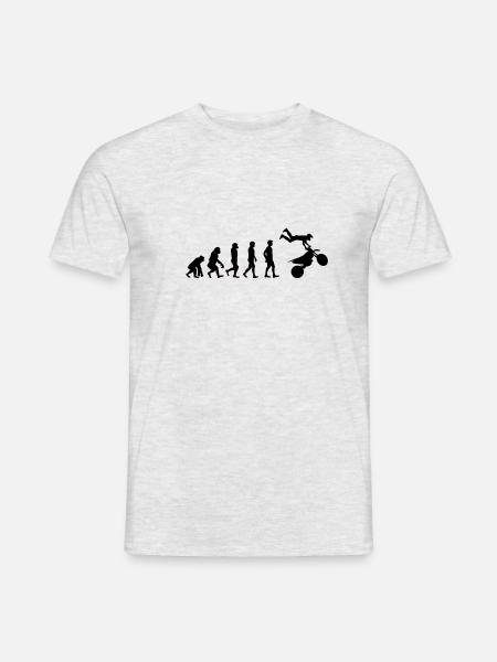 Silhouette Motorcross schwarz - Männer T-Shirt - Grau meliert