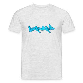 Bernard graffiti text türkis - Männer T-Shirt - Grau meliert - Vorne - AI Model Male 178 dark (178cm)