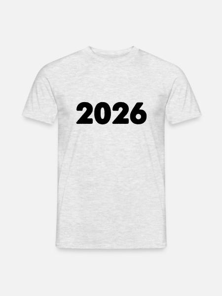2026 - Männer T-Shirt - Grau meliert