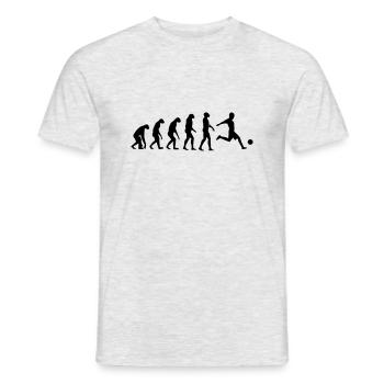 Evolution Fußball - Männer T-Shirt - Grau meliert - Vorne - AI Model Male 178 dark (178cm)