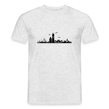 Skyline - Insel Rügen - Männer T-Shirt - Grau meliert - Vorne - AI Model Male 178 dark (178cm)