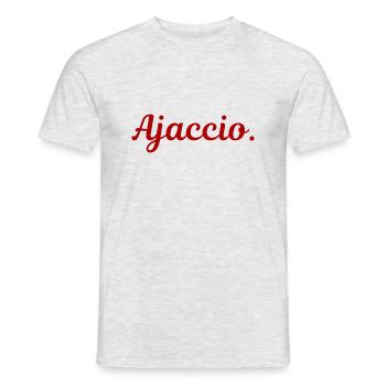 Ajaccio minimaliste ville vacances tourisme - T-shirt homme - gris chiné - Devant - AI Model Male 178 dark (178cm)