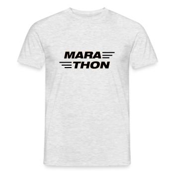 Triathlon Natation Vélo Run Marathon - T-shirt homme - gris chiné - Devant - AI Model Male 178 dark (178cm)