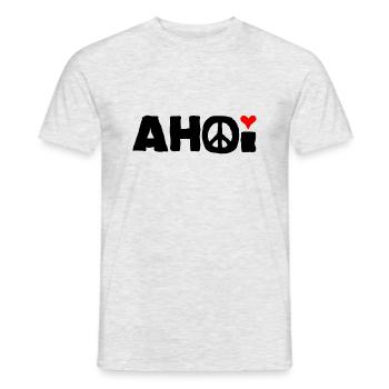 Peace Ahoi - Männer T-Shirt - Grau meliert - Vorne - AI Model Male 178 dark (178cm)