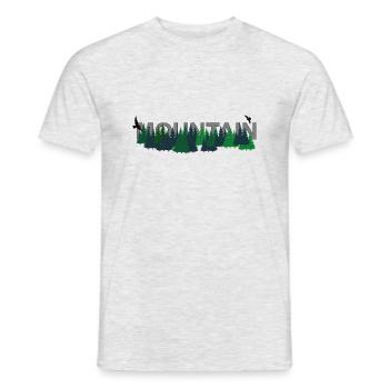 Mountain - Männer T-Shirt - Grau meliert - Vorne - AI Model Male 178 dark (178cm)