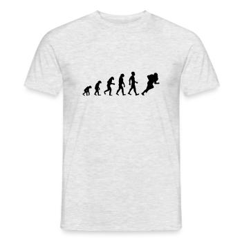 Evolution American Football - Men's T-Shirt - heather grey - Front - AI Model Male 178 dark (178cm)