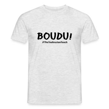 Boudu ! - T-shirt homme - gris chiné - Devant - AI Model Male 178 dark (178cm)