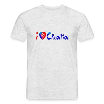 Croatie hrvatska croatie hrv voyage europe zagreb - T-shirt homme - gris chiné - Devant - AI Model Male 178 dark (178cm)