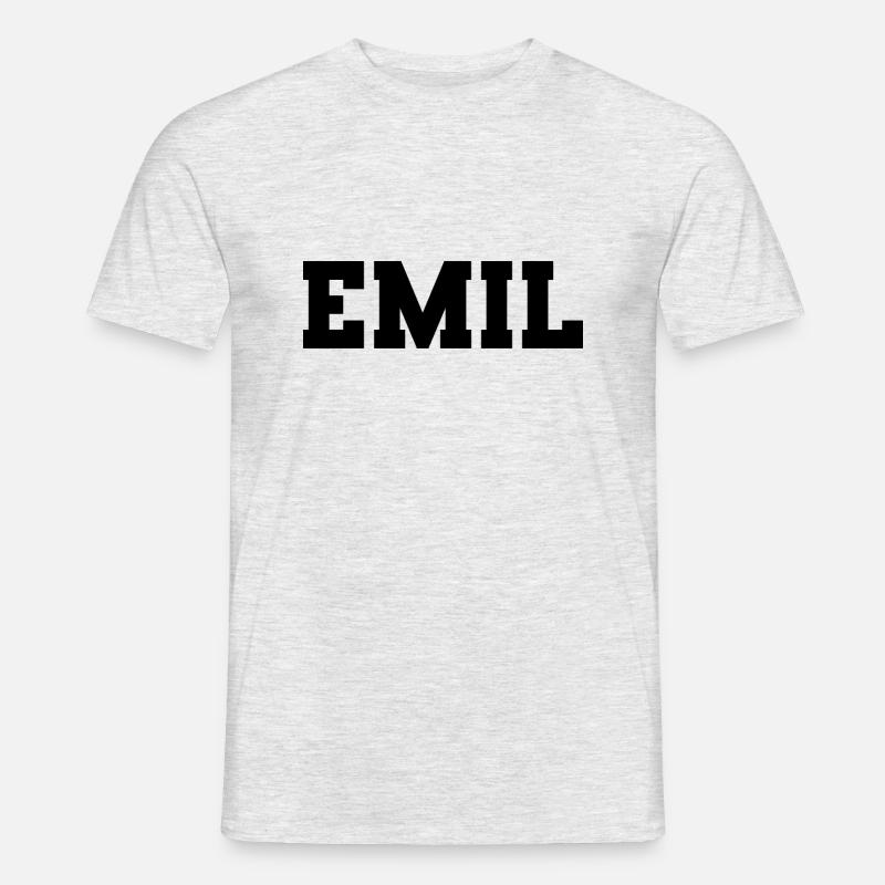 Name - Emil - Männer T-Shirt - Grau meliert