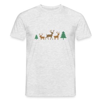 Noël - T-shirt homme - gris chiné - Devant - AI Model Male 178 dark (178cm)