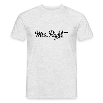 Mrs. Right - Männer T-Shirt - Grau meliert - Vorne - AI Model Male 178 dark (178cm)