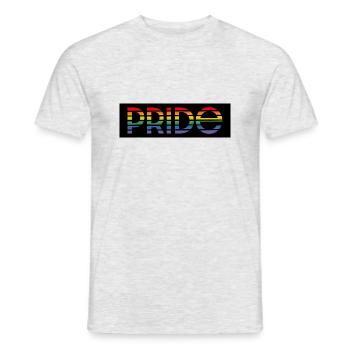Fond noir arc-en-ciel Pride - T-shirt homme - gris chiné - Devant - AI Model Male 178 dark (178cm)