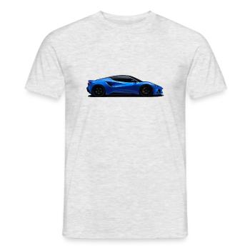 Voiture de sport bleue - T-shirt homme - gris chiné - Devant - AI Model Male 178 dark (178cm)