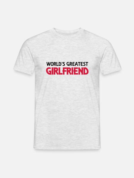 World's greatest girlfriend - Männer T-Shirt - Grau meliert