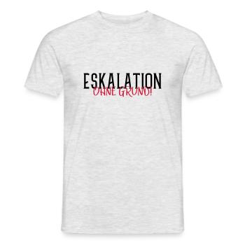 eskalation ohne grund - Männer T-Shirt - Grau meliert - Vorne - AI Model Male 178 dark (178cm)