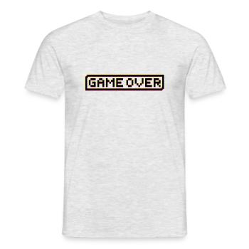 Game Over retro lettering - Men's T-Shirt - heather grey - Front - AI Model Male 178 dark (178cm)