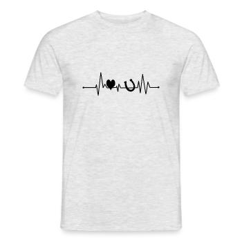 Horse/Pony Lover - cadeau idéal pour le ventilateur de cheval - T-shirt homme - gris chiné - Devant - AI Model Male 178 dark (178cm)