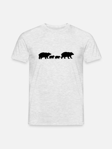 Familie Babys Bären - Männer T-Shirt - Grau meliert