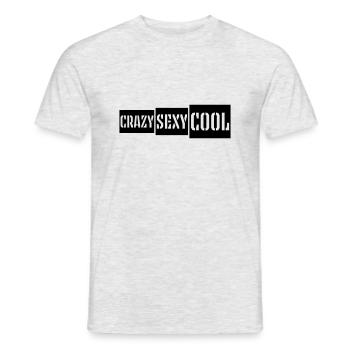 design cool sexy fou - T-shirt homme - gris chiné - Devant - AI Model Male 178 dark (178cm)