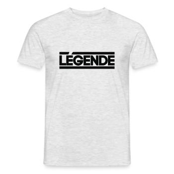 legende noir - T-shirt homme - gris chiné - Devant - AI Model Male 178 dark (178cm)