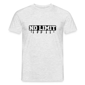no_limit1 - T-shirt homme - gris chiné - Devant - AI Model Male 178 dark (178cm)