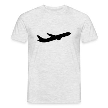 Flugzeug - Männer T-Shirt - Grau meliert - Vorne - AI Model Male 178 dark (178cm)