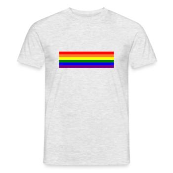 Drapeau arc-en-ciel drapeau arc-en-ciel - T-shirt homme - gris chiné - Devant - AI Model Male 178 dark (178cm)