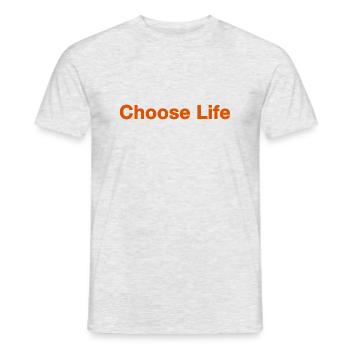 Choisissez la citation du film Life Trainspotting - T-shirt homme - gris chiné - Devant - AI Model Male 178 dark (178cm)
