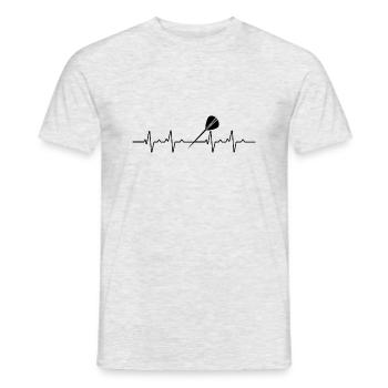 Heartbeat Darts Darts - T-shirt homme - gris chiné - Devant - AI Model Male 178 dark (178cm)