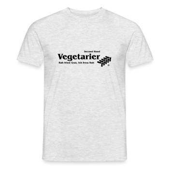 Vegetarier by Aggro Chief - OUT NOW - Männer T-Shirt - Grau meliert - Vorne - AI Model Male 178 dark (178cm)