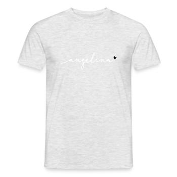 Angelina Cursive Name - Men's T-Shirt - heather grey - Front - AI Model Male 178 dark (178cm)
