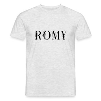 Name - Romy - Männer T-Shirt - Grau meliert - Vorne - AI Model Male 178 dark (178cm)