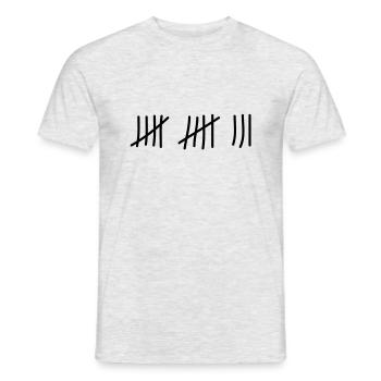 tage_zaehlen_13 - Männer T-Shirt - Grau meliert - Vorne - AI Model Male 178 dark (178cm)
