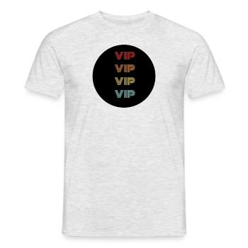 VIP V.I.P Very Important Person Retro Vintage - Männer T-Shirt - Grau meliert - Vorne - AI Model Male 178 dark (178cm)