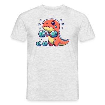 T Rex Sport - T-shirt homme - gris chiné - Devant - AI Model Male 178 dark (178cm)