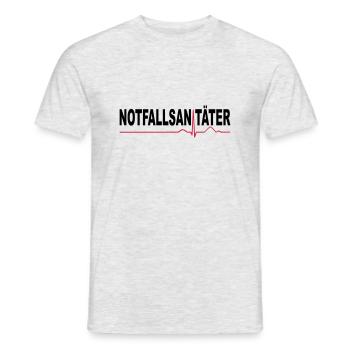 Notfallsanitäter - Männer T-Shirt - Grau meliert - Vorne - AI Model Male 178 dark (178cm)