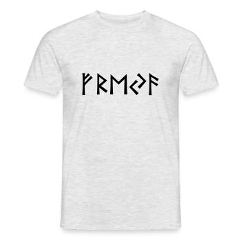 Freya in Runes - Men's T-Shirt - heather grey - Front - AI Model Male 178 dark (178cm)