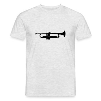 Trompete Orchester Musik ist Leben - Männer T-Shirt - Grau meliert - Vorne - AI Model Male 178 dark (178cm)