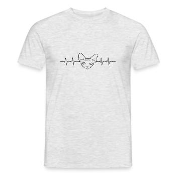 Chat Sphynx Chat Herschlag Cadeau - T-shirt homme - gris chiné - Devant - AI Model Male 178 dark (178cm)