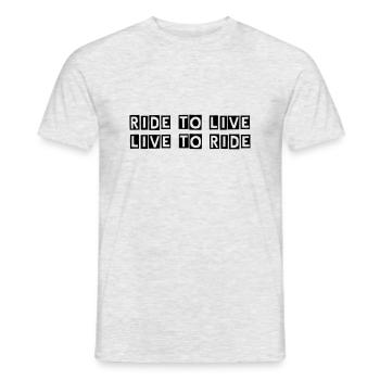 Ride to live - Männer T-Shirt - Grau meliert - Vorne - AI Model Male 178 dark (178cm)