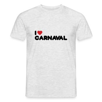 Ich liebe Karneval Design Schwarz - Männer T-Shirt - Grau meliert - Vorne - AI Model Male 178 dark (178cm)