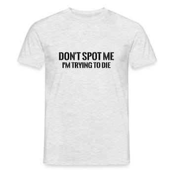 Dictons amusants, fitness, sport, musculation - T-shirt homme - gris chiné - Devant - AI Model Male 178 dark (178cm)
