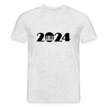 Piano 2024, Concert 2024, Pianiste 2024 - T-shirt homme - gris chiné - Devant - AI Model Male 178 dark (178cm)