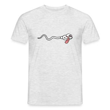gesicht geil lebendig sperma spermium schwanger sa - Männer T-Shirt - Grau meliert - Vorne - AI Model Male 178 dark (178cm)