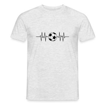 Soccer - Men's T-Shirt - heather grey - Front - AI Model Male 178 dark (178cm)