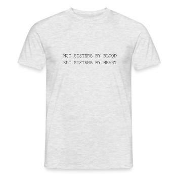 SISTERS BY HEART - Men's T-Shirt - heather grey - Front - AI Model Male 178 dark (178cm)