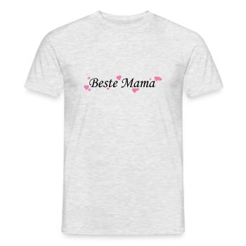 Beste Mama - Männer T-Shirt - Grau meliert - Vorne - AI Model Male 178 dark (178cm)