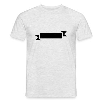 black ribbon banner - Men's T-Shirt - heather grey - Front - AI Model Male 178 dark (178cm)