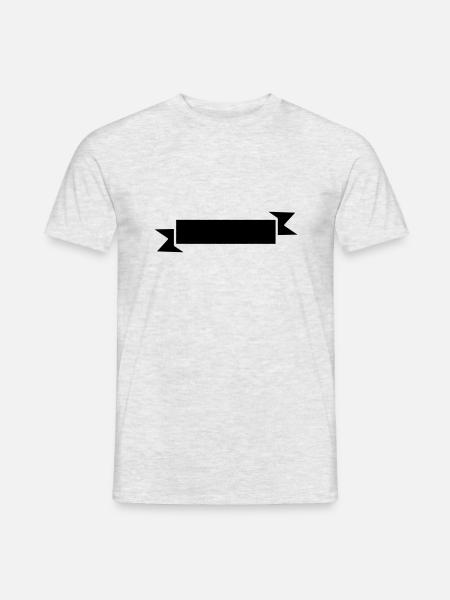 bannière ruban noir - T-shirt homme - gris chiné